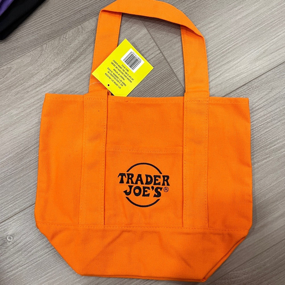Trader Joe's Orange mini Tote Bag